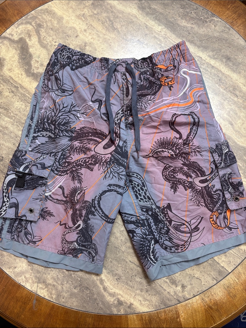 Exist Men's Black Swim Shorts with White Mesh Lining